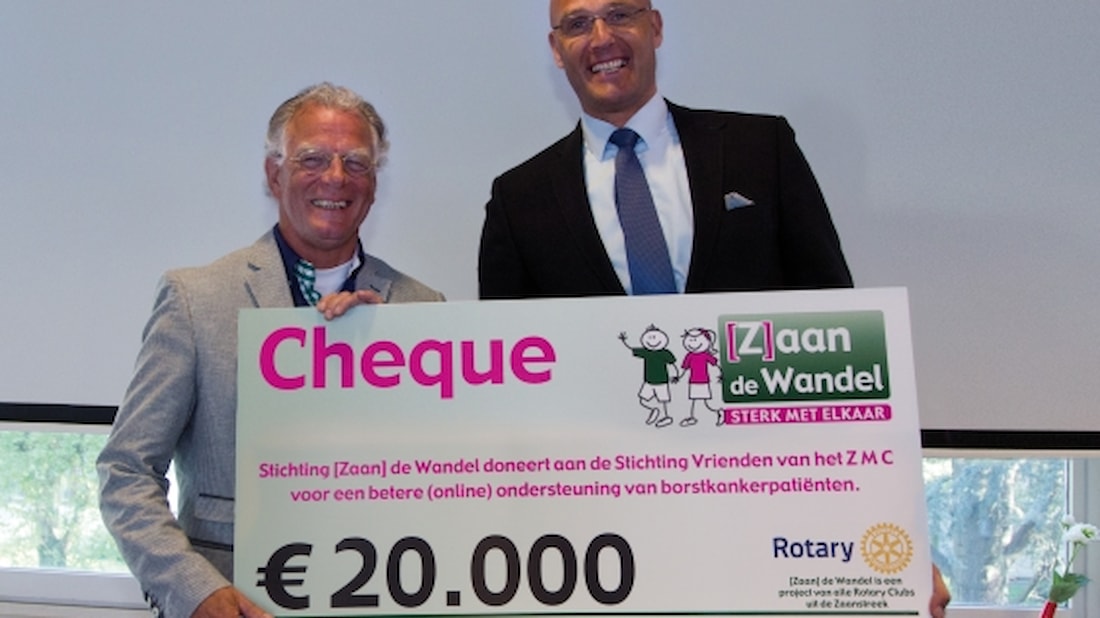 [Z]aan de Wandel doneert €20.000,- aan ZMC/Esperanz!