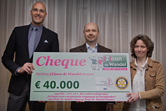 [Z]aan de Wandel doneert €40.000,- aan NKI/AVL